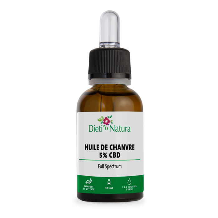 Huile de chanvre CBD 5%